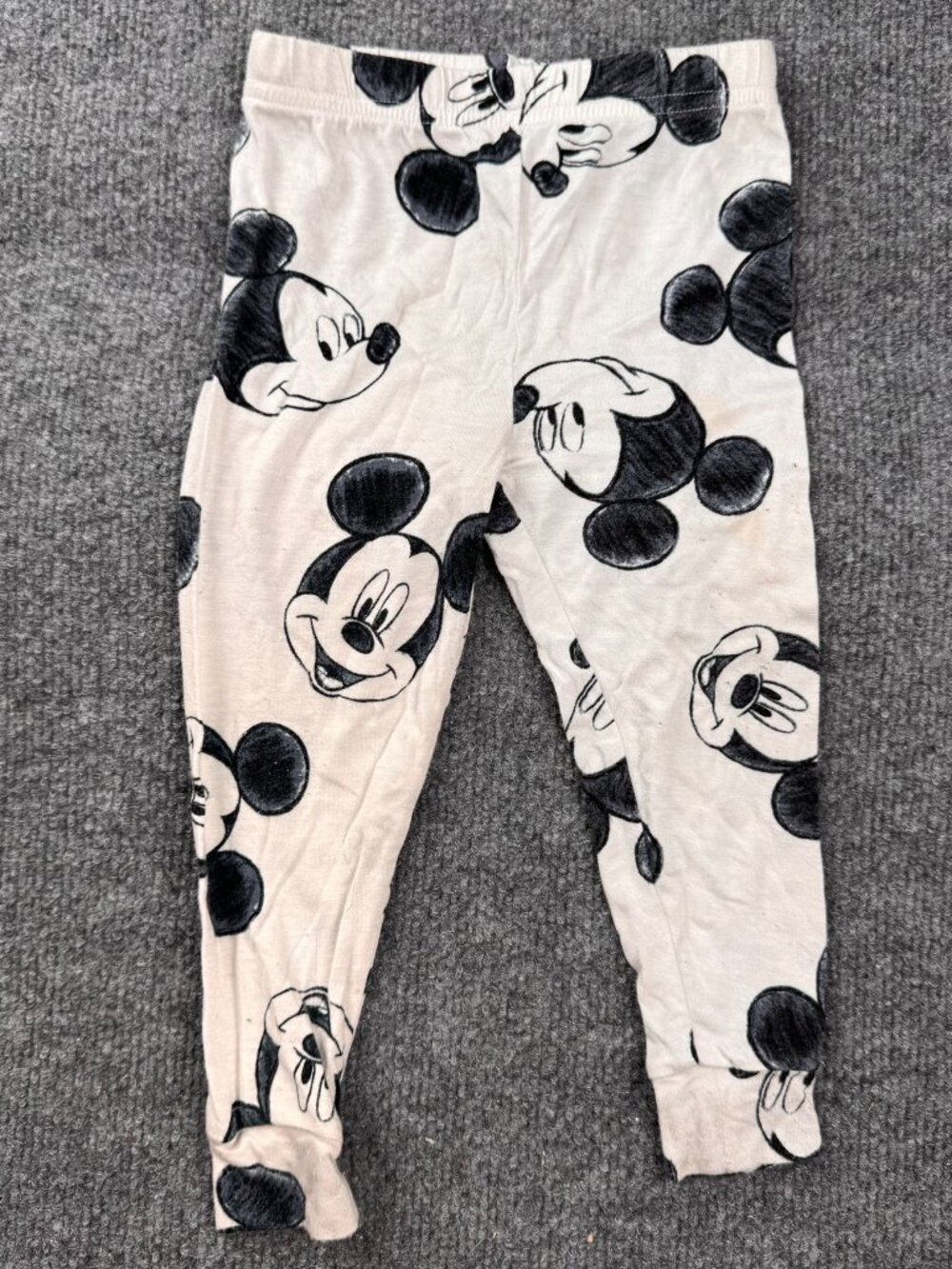 Disney Mickey Mouse Sketch Print Toddler Pajama Pant Viscose Bamboo Blend Sz 2T